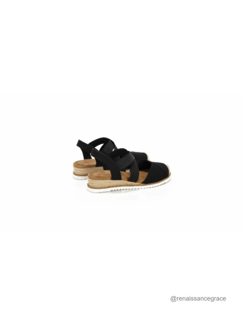 Womens Wedge Sandals Low Heel Closed Toe Espadrilles Slip On